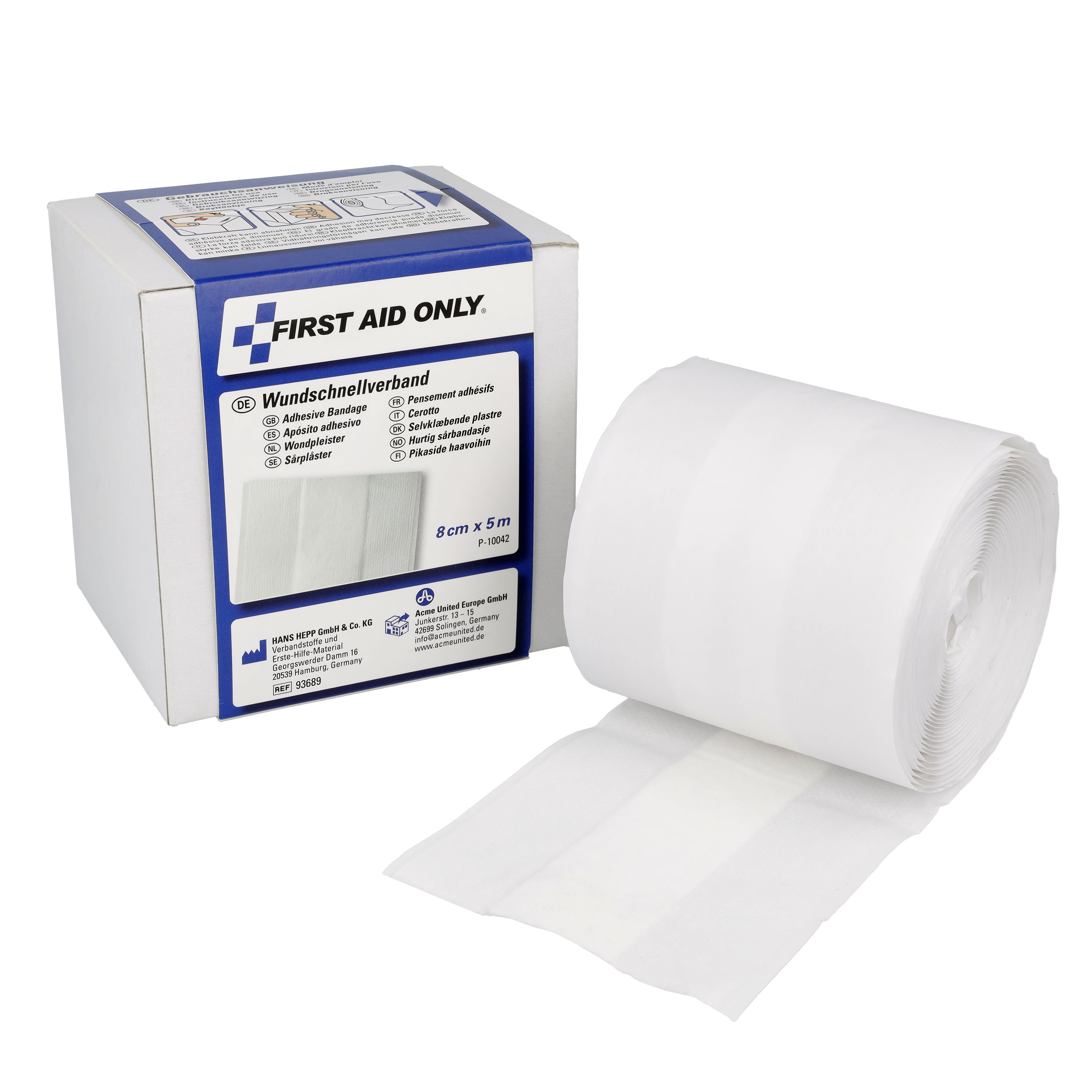 Pflasterrolle 5 Meter x 8 cm - Wundschnellverband in Spenderbox | First ...